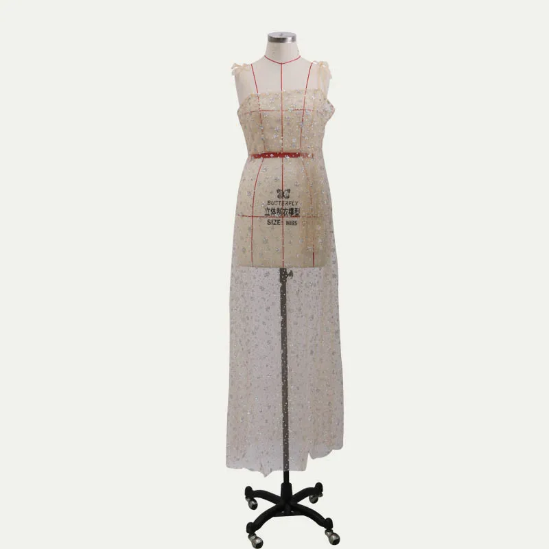 Модное женское Элегантное летнее сексуальное вечернее платье на бретельках