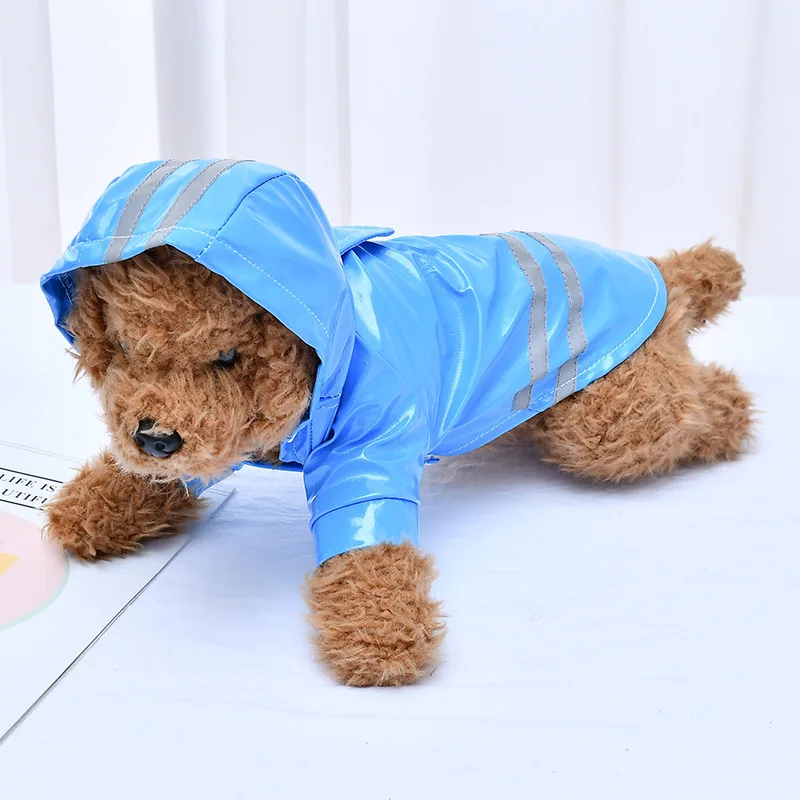 

Reflective Cartoon RainCoat Summer Dog Clothes For Small Dogs Nylon Puppy Waterproof Rain Coat Ropa Perro Chihuahua Pet Clothes