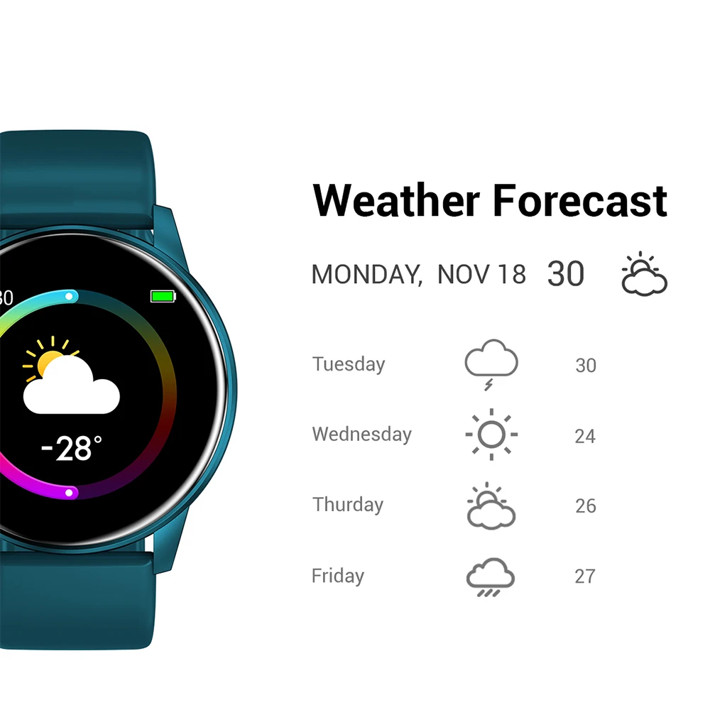 

Morefit ZL01 Men Women Smart Watch Weather Forecast Multiple Sport Message Push Call Reminding Fitness Tracker For Andriod iOS