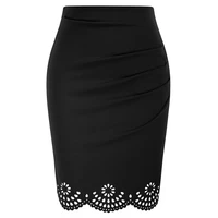 2021 pencil skirt women high waist long skirts woman summer pleated midi skirt ruched elegant lace skirts