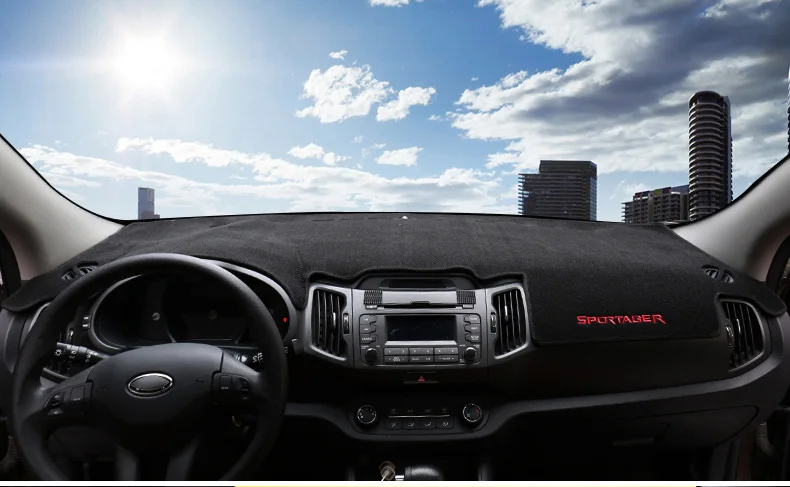 Для Kia Sportage R 2010 2011 2012 2013 для леворульных автомобилей автомобиля анти-скольжение коврик для приборной панели отражающий мат отделкой летнее уп аксессуары