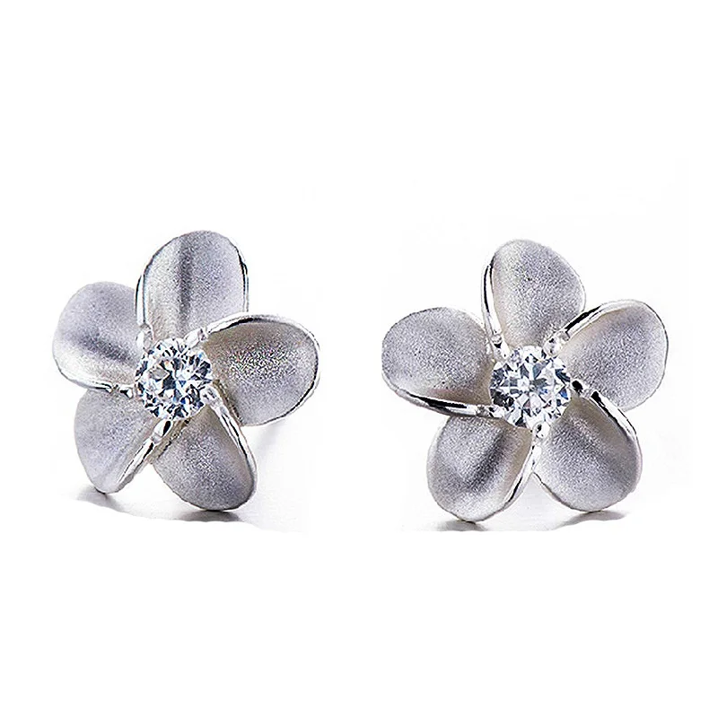 

Fashion Jewelry 925 Sterling Silver AAA + Zircon Alice Flower Ear Studs Woman‘s Earrings