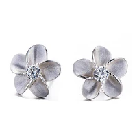fashion jewelry 925 sterling silver aaa zircon alice flower ear studs woman%e2%80%98s earrings
