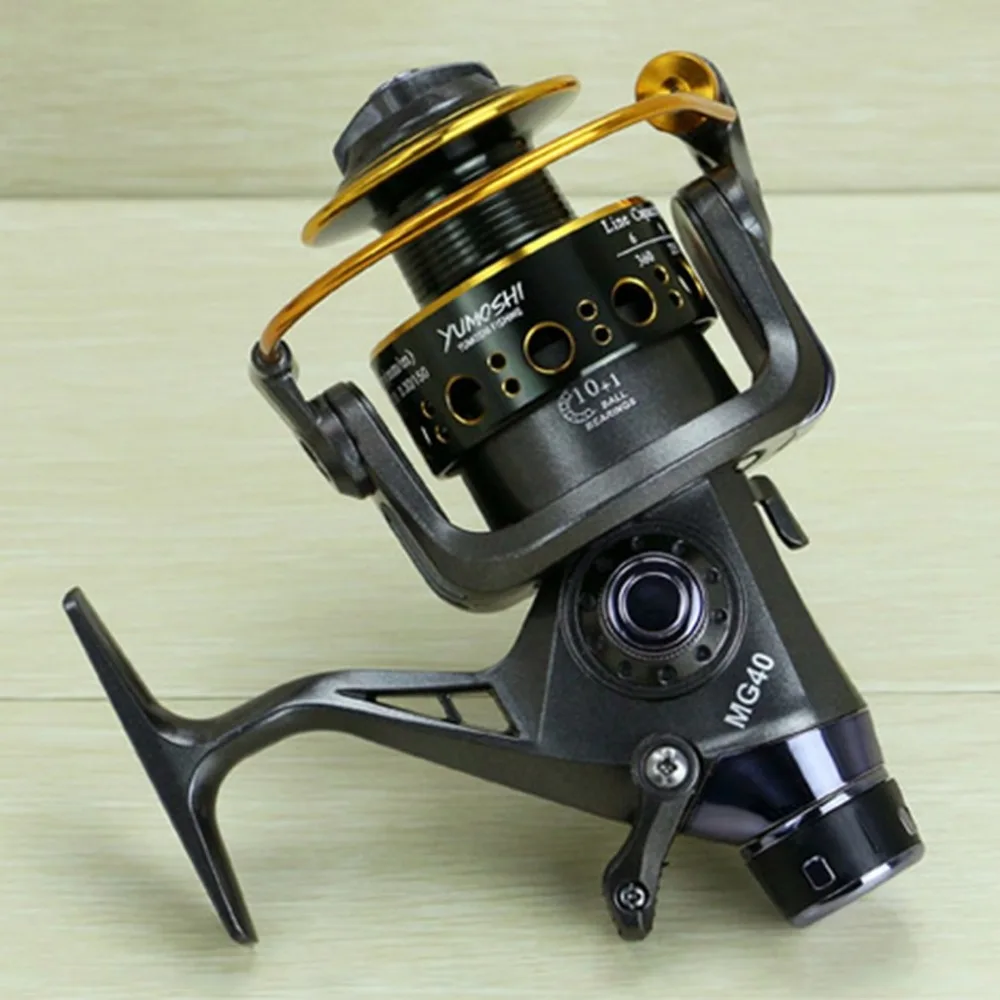 

YUMOSHI Fishing Reel 10+1 Ball Bearings Front Rear Dual Brake System Metal Coil Bait Casting Fishing Reel for Outdoor Fishing