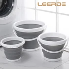 Складное ведро, портативное ведро для мытья силиконовые для бассейна, ведро для мойки автомобилей, уличные рыболовные ведра, бытовые принадлежности, кухонные инструменты