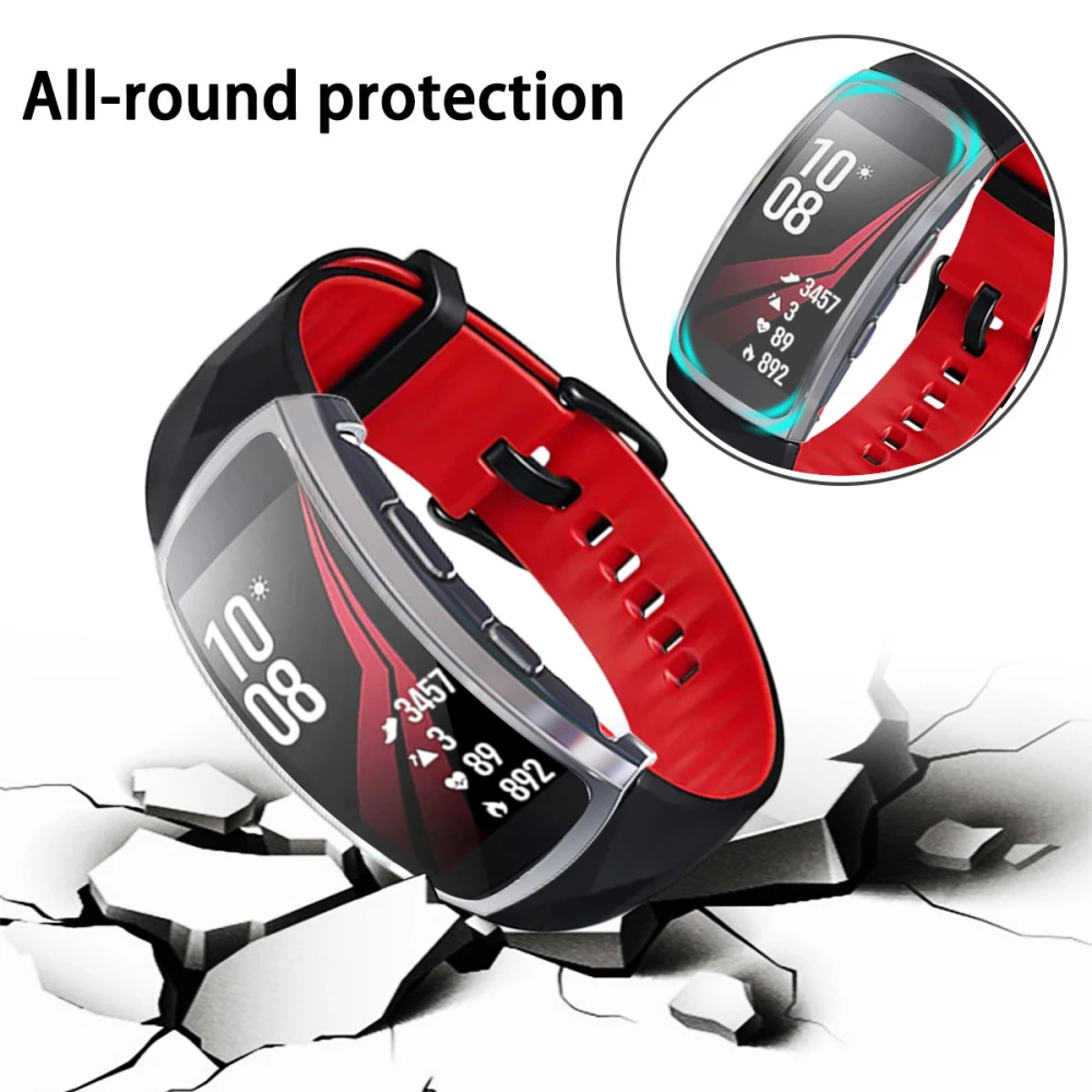 Чехол для часов, чехол для samsung gear Fit 2 Pro Band, тонкий чехол из ТПУ, защитный чехол для gear Fit 2 R360 2Pro fit2, защитный экран