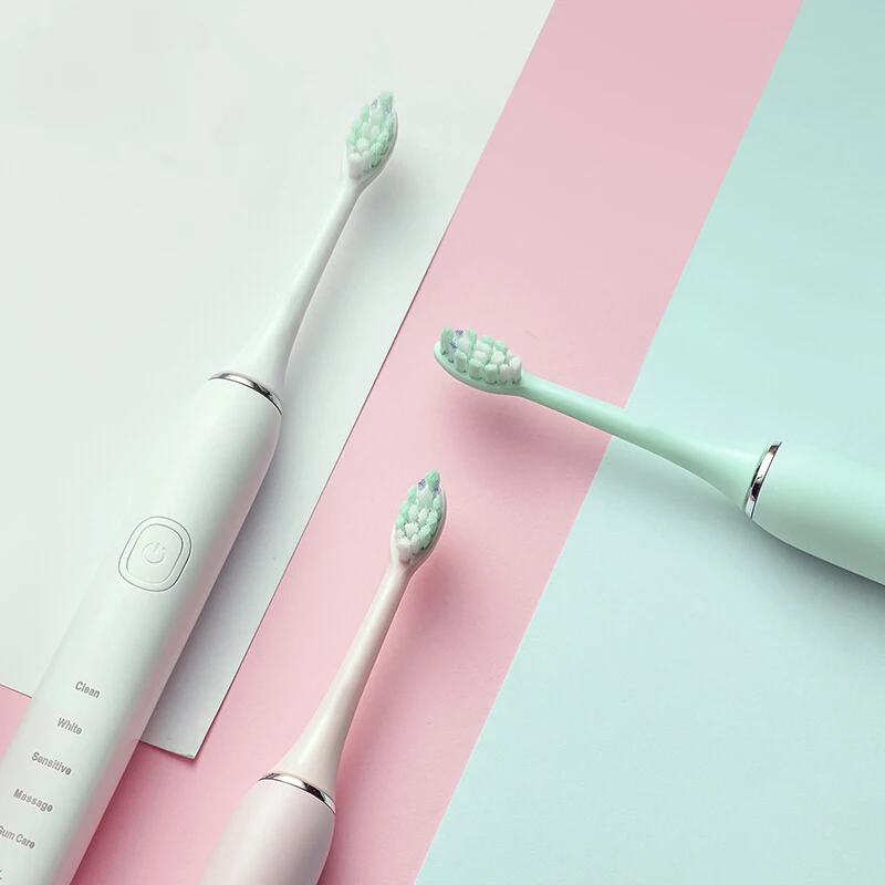 Электрическая зубная щетка для отбеливания умная звуковая Водонепроницаемая с