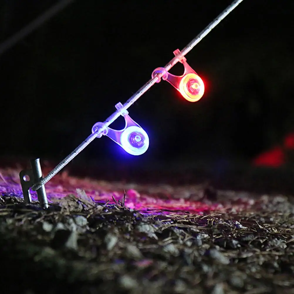 

10pcs Tent String Rope Guard Waterproof LED Hanging Lights Mini Flashlight Outdoor Camping Warning Safety Lamp