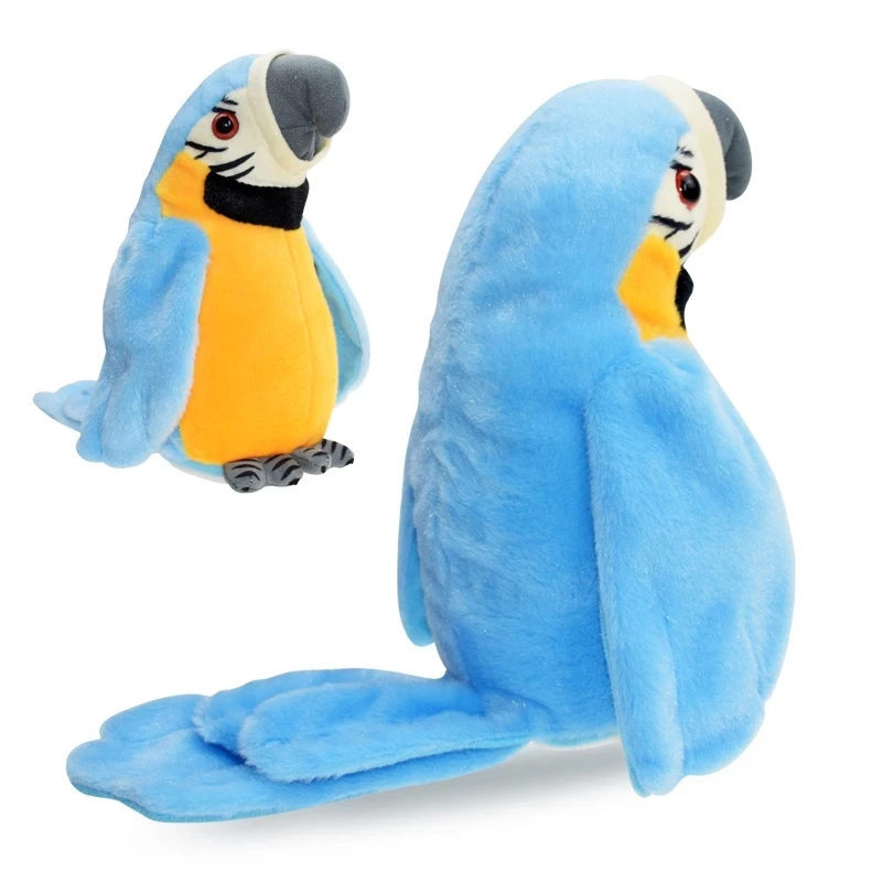 NEW Electric Speak Talking Record Cute Parrot Repeats Waving Wings Plush Simulation Toy Macaw Kid Gift | Игрушки и хобби