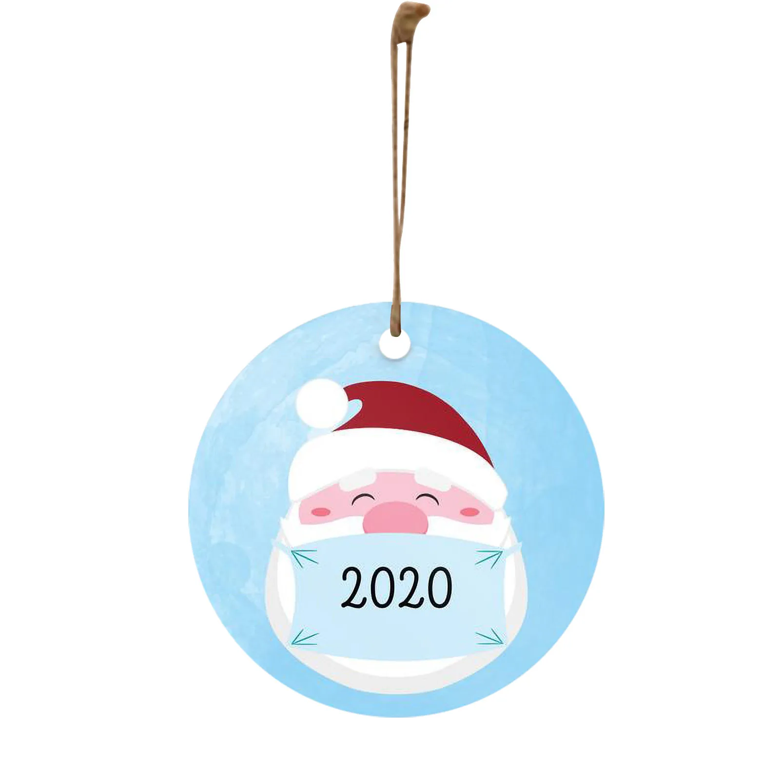 2021 Новый год Рождественская елка кулон Санта Клаус Crafts синие рождественские