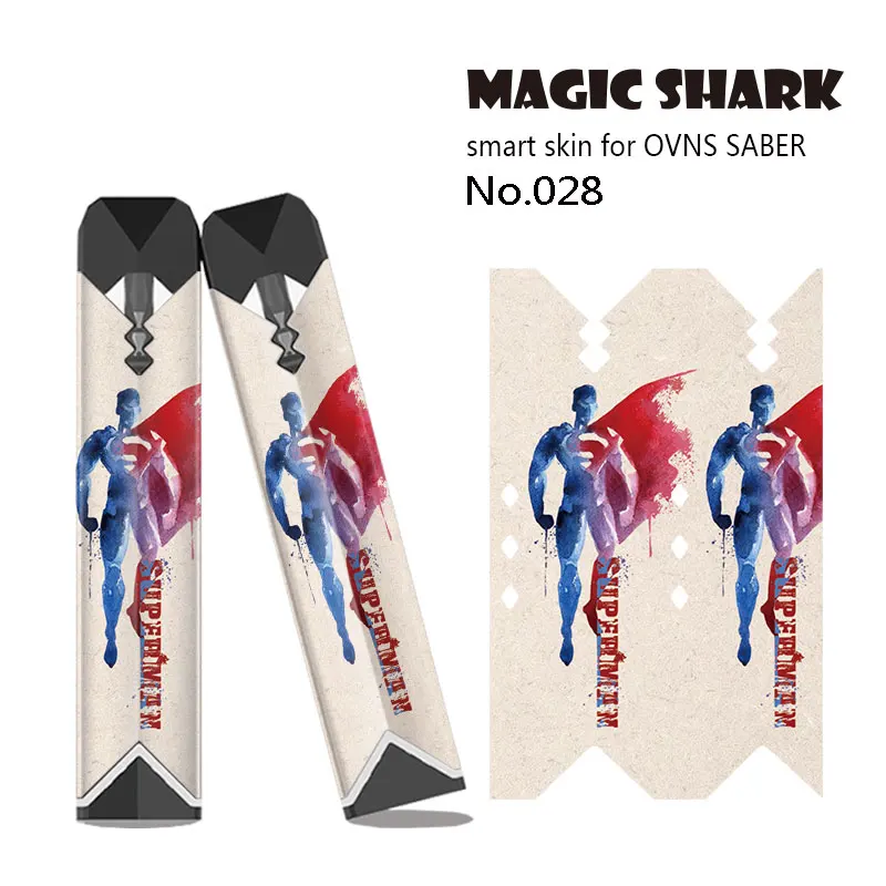 Magic Shark DC Super Man Бэтмен череп Captian Американский чехол наклейка пленка для OVNS SABER 028-042