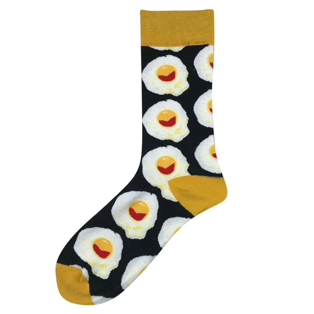 Модные мужские и женские носки унисекс повседневные хлопковые с принтом удобные