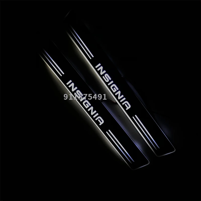 

Car Sticker Acrylic Moving LED Welcome Pedal Car Scuff Plate Pedal Door Sill Pathway induction Light For 2000-19 Opel insignia