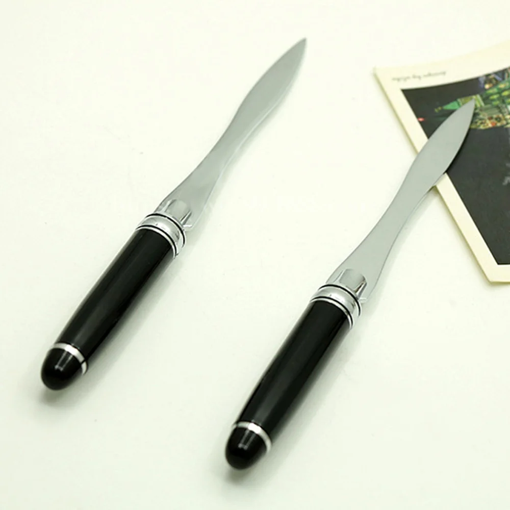 

3PCS Vintage Metal Letter Opener Practical Paper Cutter for Office Home School (Black)