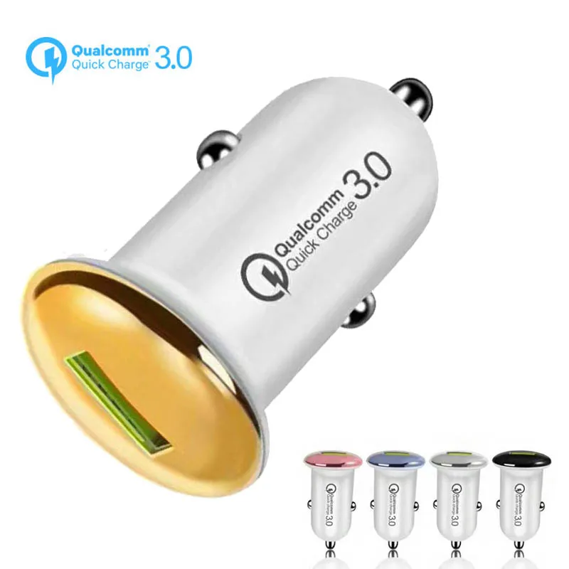 Автомобильное зарядное устройство USB Quick Charge 3 0 мобильный телефон с одним портом