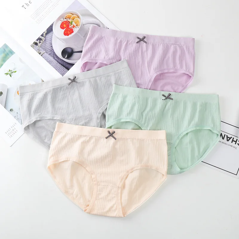 

Women's Underwear Sexy Mid-waist Bottoming Buttocks Japanese Breathable Panties Comfortable Hip Lift Ladies Briefs Summer Casual