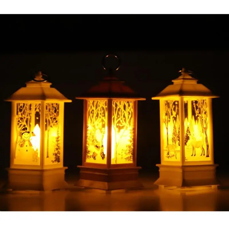 DIY ретро Рождественский светодиодный светильник фонарь лампа свеча свечение