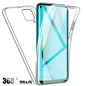 Двусторонний силиконовый чехол для Huawei P40, P30, P20 Lite, Mate 30, 20 Pro, P Smart Plus 360 Z, Y5, Y6 Prime, Y7 2019, полное покрытие на 2018 градусов