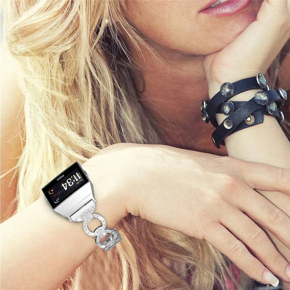 

Women's Bracelet Metal band For Fitbit Ionic wristband Replacement watches strap For Fitbit Ionic Wrist Straps watch Band belt