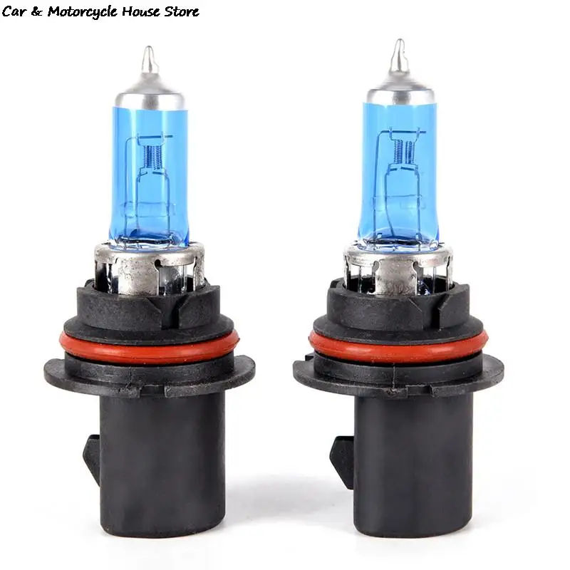 

2pcs/lot White 12V 100/80W HB5 9007 Super Car Dark Blue Glass Halogen Lamps Automotive Bulbs Headlights