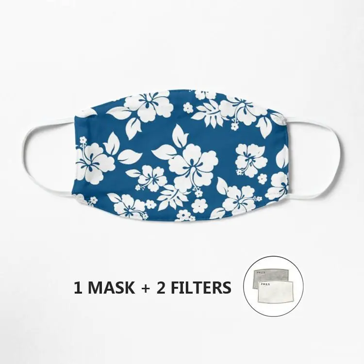 

Гавайская маска-футболка, моющаяся многоразовая дышащая маска, Пылезащитная маска для лица