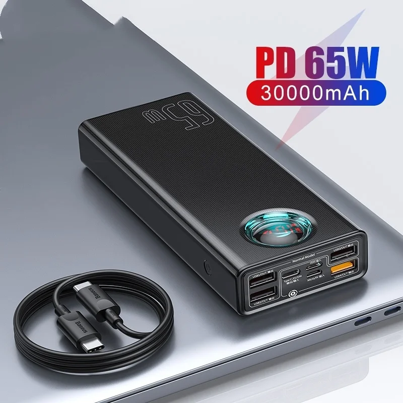 Внешний аккумулятор с портом USB Type-C и поддержкой быстрой зарядки 30000 мАч |