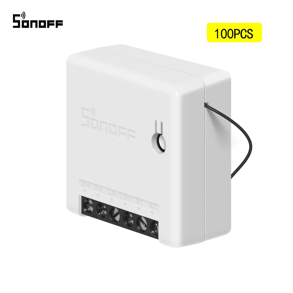 100 шт. Sonoff MINI DIY умный переключатель маленький корпус пульт дистанционного управления Wifi переключатель Поддержка внешнего переключателя работа с Alexa Google Home