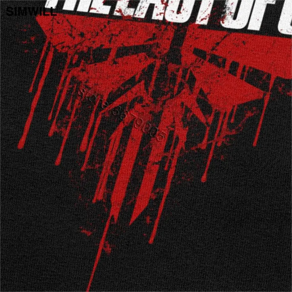 Винтажная Футболка The Last Of Us повседневная хлопковая футболка Мужская с короткими