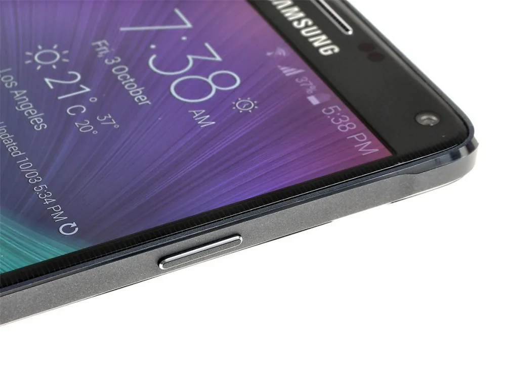 Разблокированный samsung Galaxy Note4 N910C четырехъядерный 5,7 дюймов 32 Гб Поддержка NFC с отпечатком пальца в мобильном телефоне