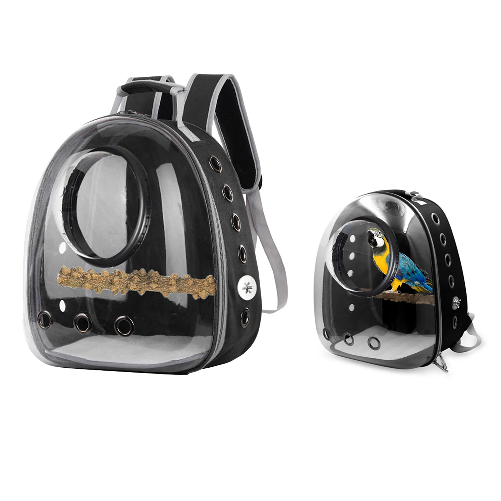 Bird Parrot Carrier Transport Backpack Travel Cage Carry Box Bag with Perch | Дом и сад