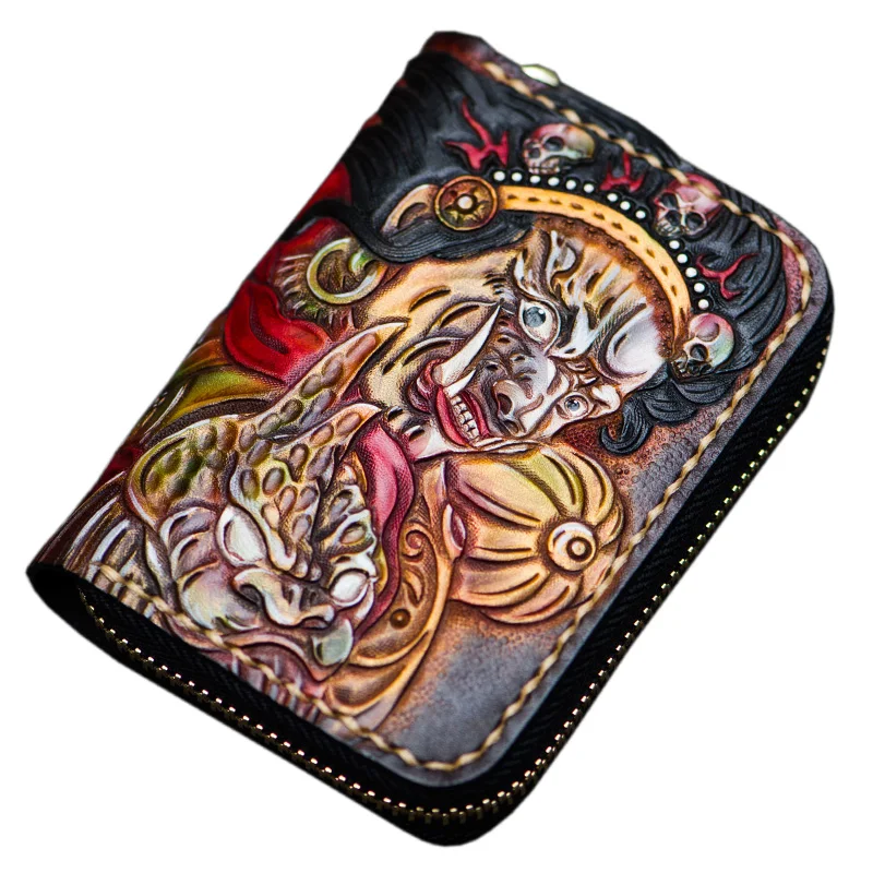 

Mini purse men's short zipper Mammon wallet ladies genuine leather card holder bag coin purses female leather wallets