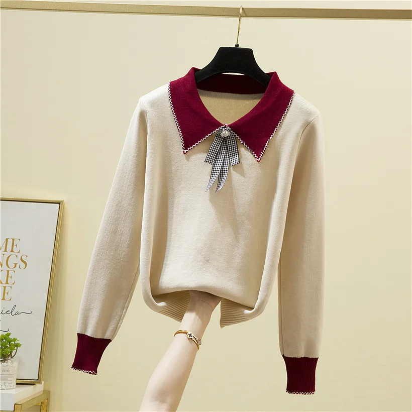 

2020 Autumn Winter Cashmere Knitted Women Sweater And Pullover Female Jersey Jumper one