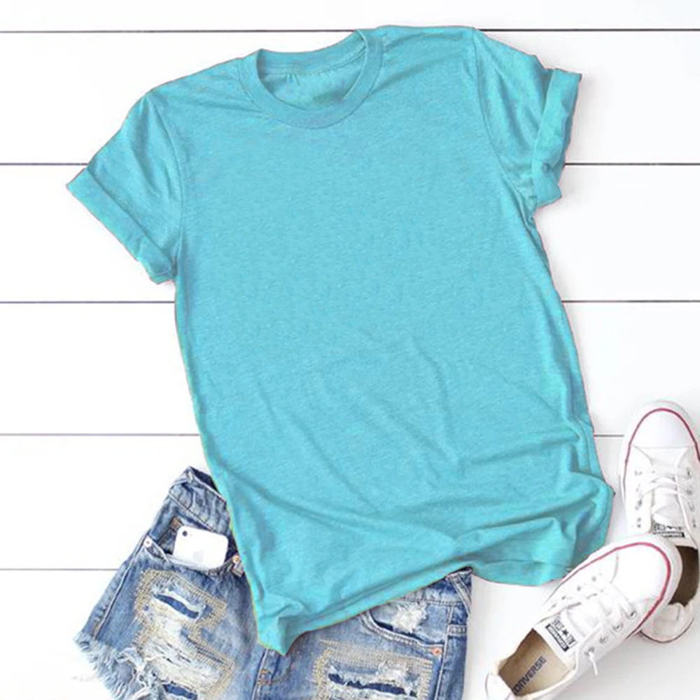 

Новинка лета 2019, яркая Однотонная футболка с коротким рукавом, небесно-голубого цвета, мужские и женские топы, размеры S, M, L, XL, XXL, XXXL