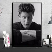 art painting hot shawn mendes pop music singer star fashion icon rock poster and prints wall pictures for living room home decor