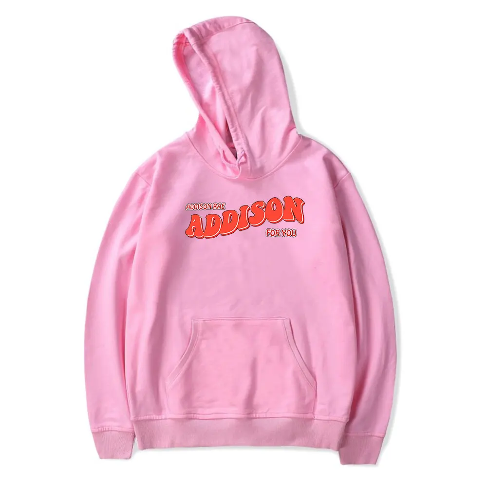 Новинка 2D модная уличная одежда Addison Rae Merch с длинным рукавом толстовки капюшоном