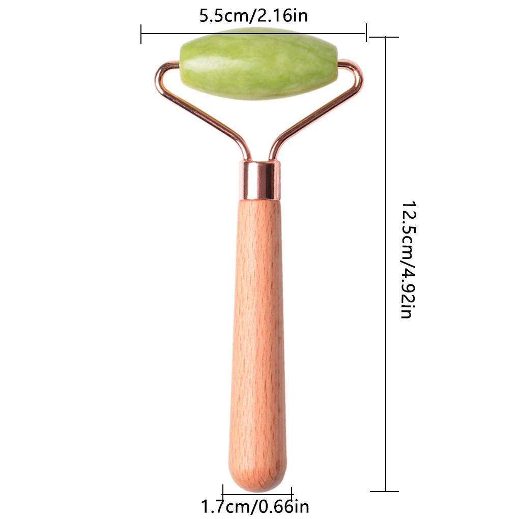 

Массажный ролик для лица с деревянной ручкой, портативный массажер для лица