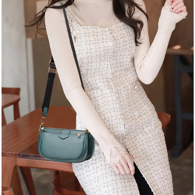 

3 in 1 Luxury Female Bag Small Chain Diamond Bag Female Casual Messenger Shoulder Bag Retro Leather Messenger Portable Woman Bag