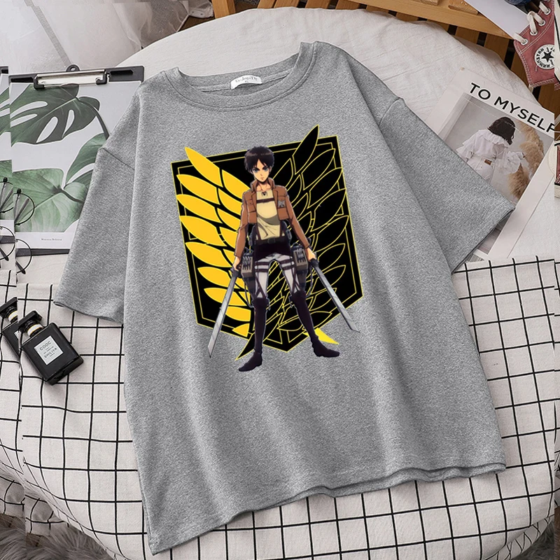 

Women Attack On Titan Shingeki No Kyojin T Shirts Brand Ulzzang Harajuku TShirt Oversized Tumblr Round Neck Top Short Sleeve Tee