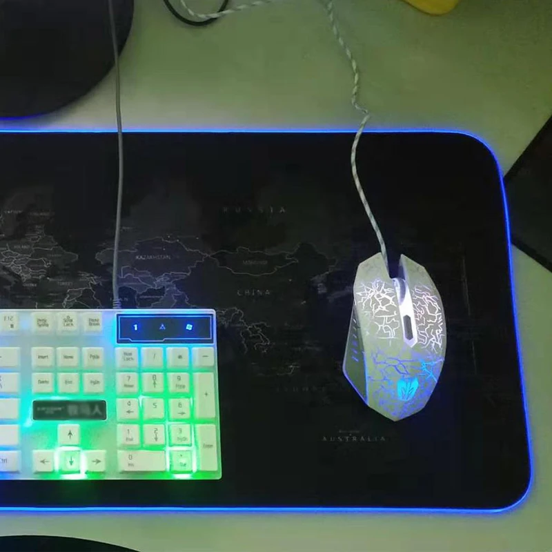 Игровой коврик для мыши большой геймерский компьютерный с картой мира из