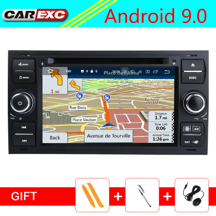 7 дюймовый Android 9 0 2 Din Автомобильный dvd плеер для Focus Galaxy S Max Fusion Transit DDR3 WiFi GPS