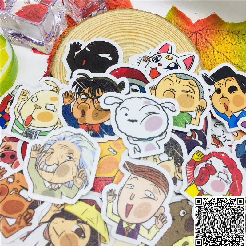 

40 шт., наклейки с животными на лицо для стайлинга автомобиля, велосипеда, мотоцикла, телефона, ноутбука, чемодана