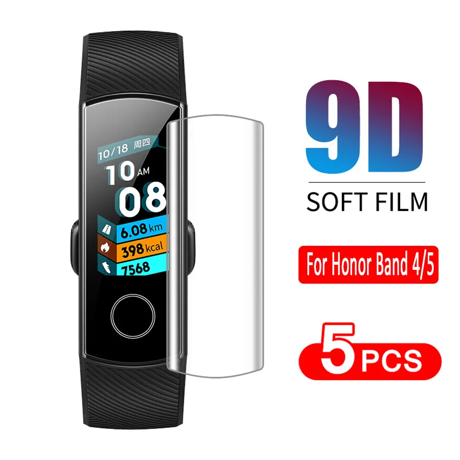 Защитная пленка для huawei honor band 4 5 экрана Новая мягкая hd ультра прозрачная из ТПУ с