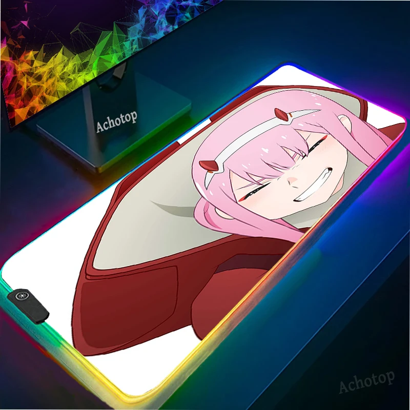 

RGB ZERO TWO 900x400 Mouse Pad Mats for Kawaii girl Mouse Gamer Gaming Mouse Pad Large Computer Keyboard Mouse Mat Desk Mat for