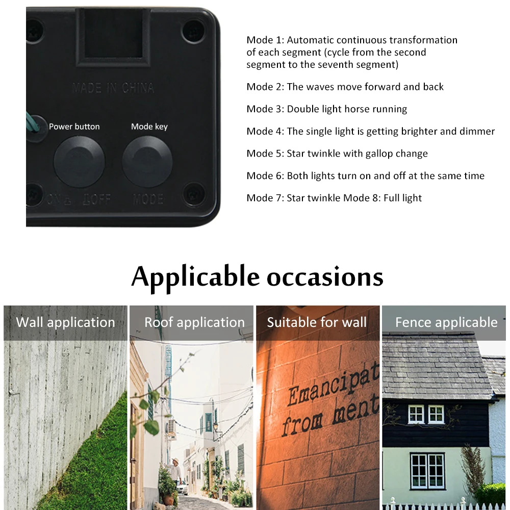 Солнечный цветной светильник с гирляндой водонепроницаемый светодиодный