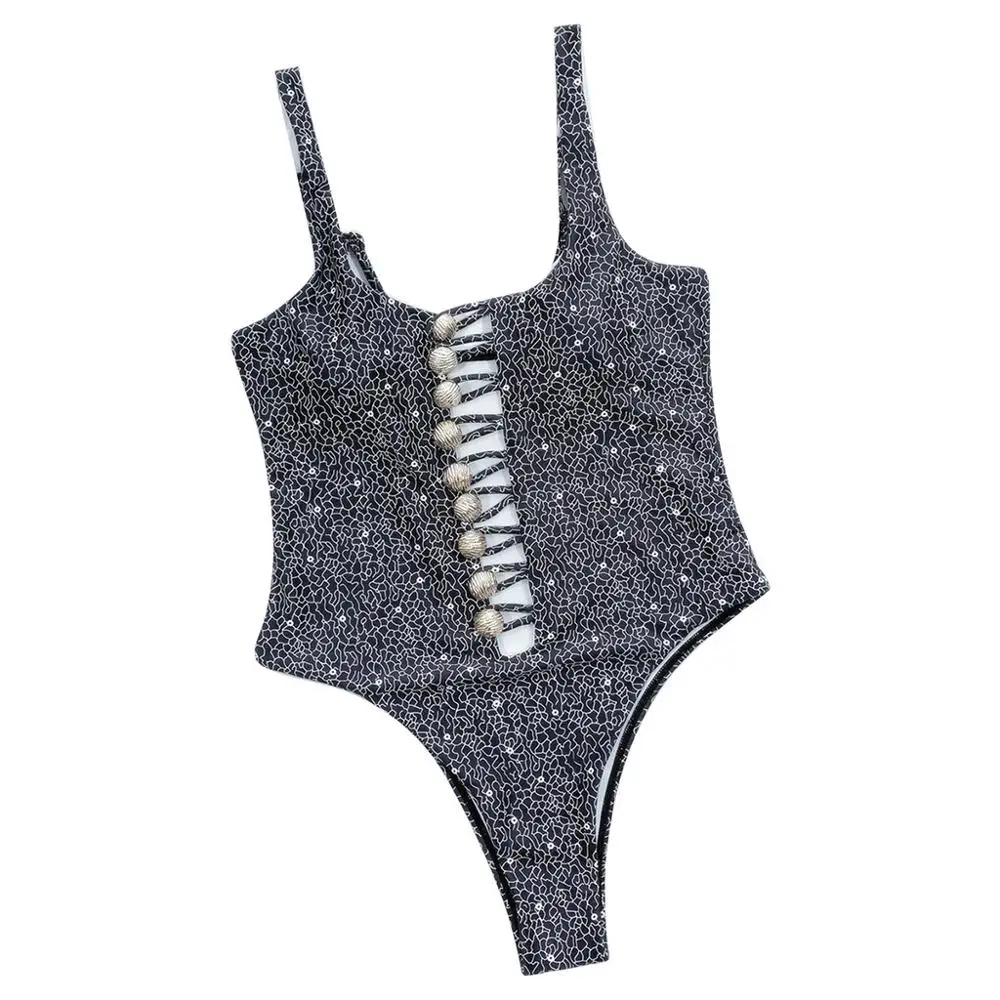 Для женщин пикантные туфли в богемном стиле цельный купальник Одноцветный