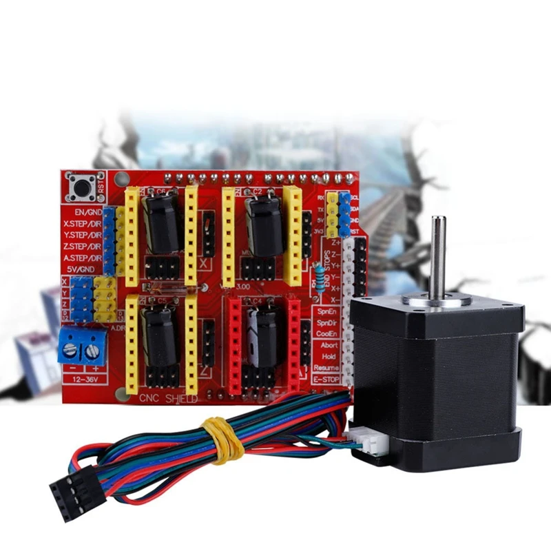Arduino Cnc Kit W/ Uno + Shield шаговые двигатели Drv8825 Endstop A4988 Grbl | Компьютеры и офис