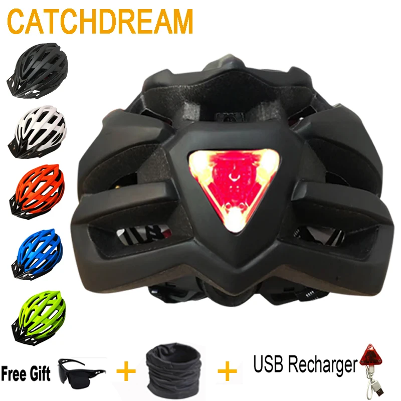 

CATCHDREAM задсветильник рь велосипедный шлем со светодиодной подсветкой гоночный In-mold MTB велосипед дорожный защитный шлем велосипедный шлем