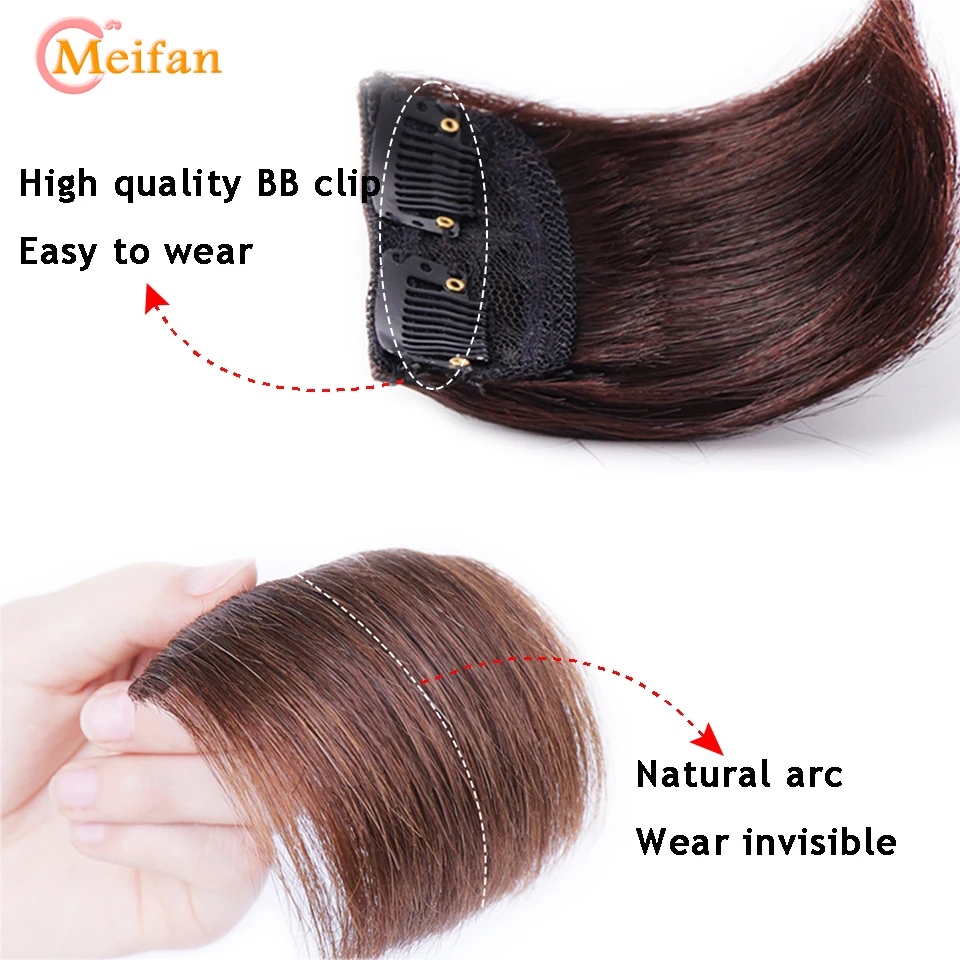 MEIFAN Synthetic Invisable Seamless Hair Pads Clip In One Piece Extension Lining of Natural Top Side Cover Hairpiece