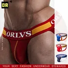 Мужское сексуальное нижнее белье Orlvs, однотонные трусики-стринги, сексуальное нижнее белье, дышащие мужские трусы-джоки с заниженной талией