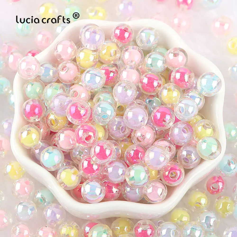 

30-50 шт 8/10 мм прозрачные акриловые бусины ABS жемчужные круглые бусины для самостоятельного изготовления ювелирных изделий Аксессуары для бр...